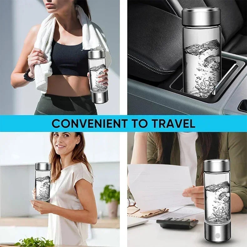 Hydrogen-Rich Water Cup Electric Hydrogen Rich Water Generator Bottle Titanium Quality Filter Portable Antioxidant Lonizer 420ml