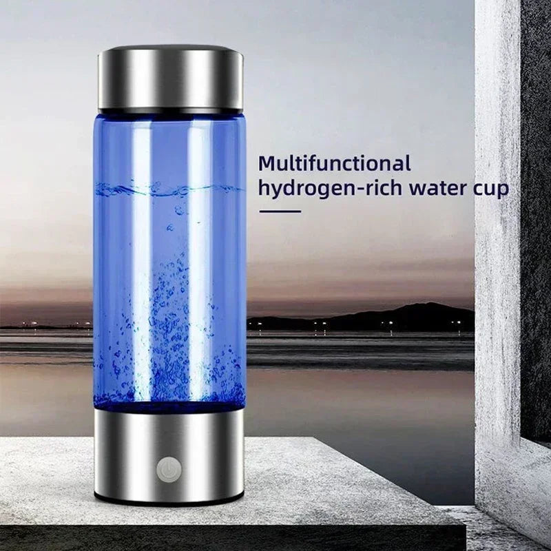 Hydrogen-Rich Water Cup Electric Hydrogen Rich Water Generator Bottle Titanium Quality Filter Portable Antioxidant Lonizer 420ml