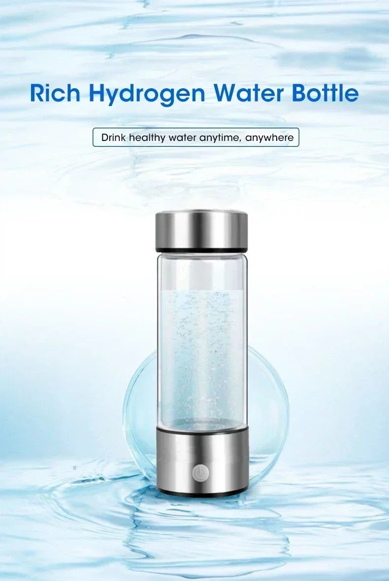 Hydrogen-Rich Water Cup Electric Hydrogen Rich Water Generator Bottle Titanium Quality Filter Portable Antioxidant Lonizer 420ml